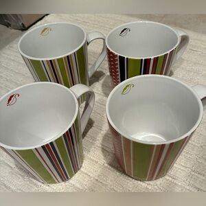 Trish Richman Striped Multicolor Ceramic Mug Set of 4